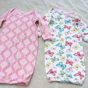 Cozy Pink and Multicolor Butterfly Sleep Gown